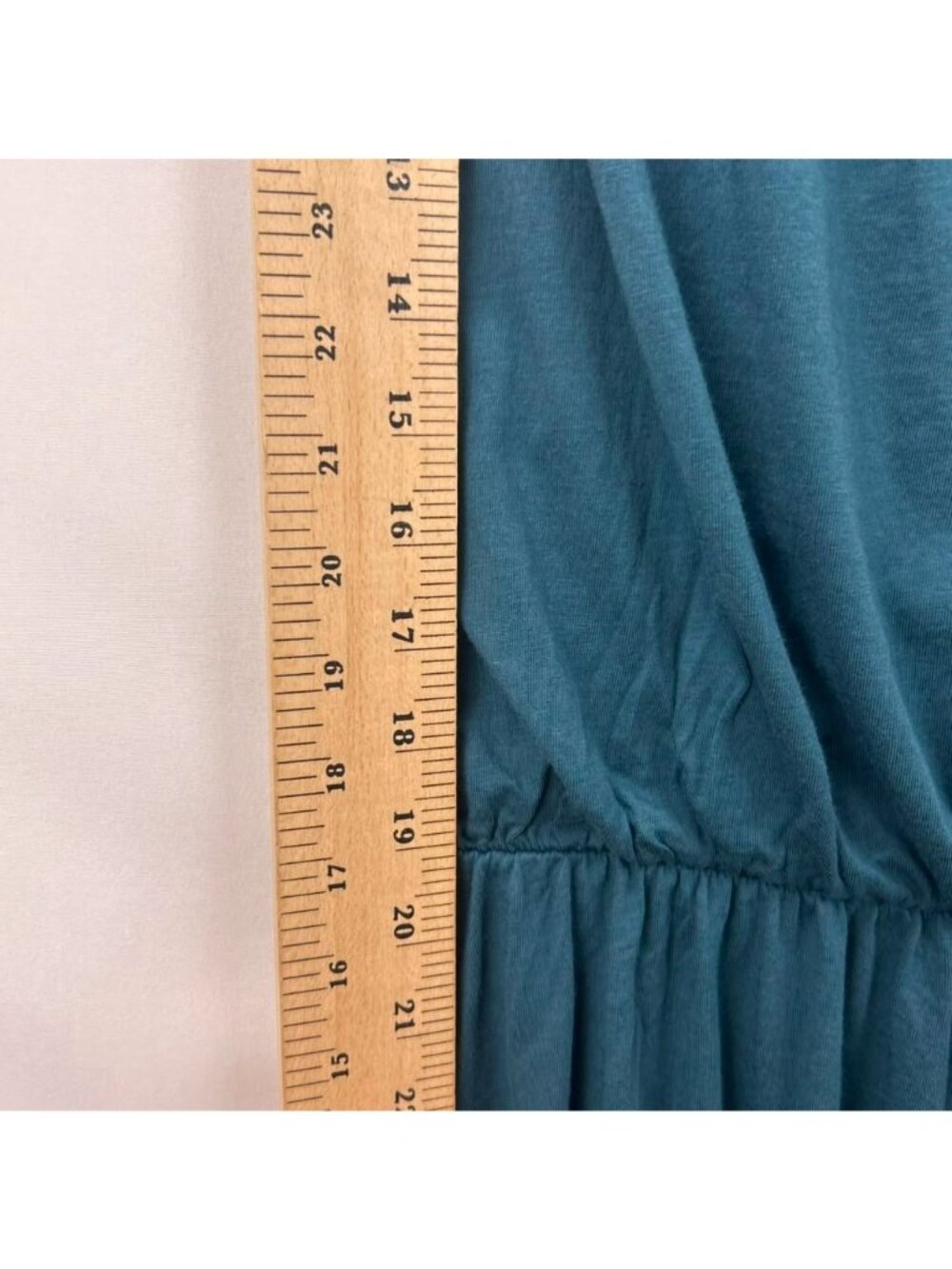 Garnet Hill Blouson Boatneck Knit Dress Women's Medium Teal Blue Organic Cotton - Picture 6 of 16